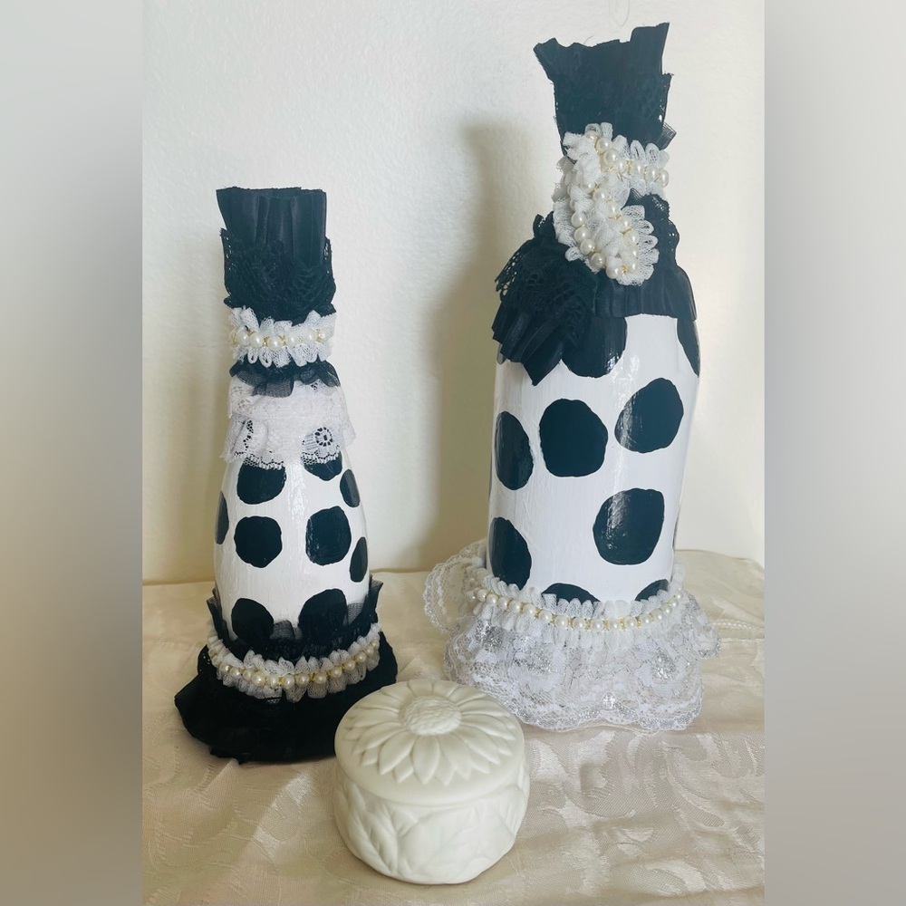 Hand Crafted Polka Dot Glamour Gypsy Bottle Set